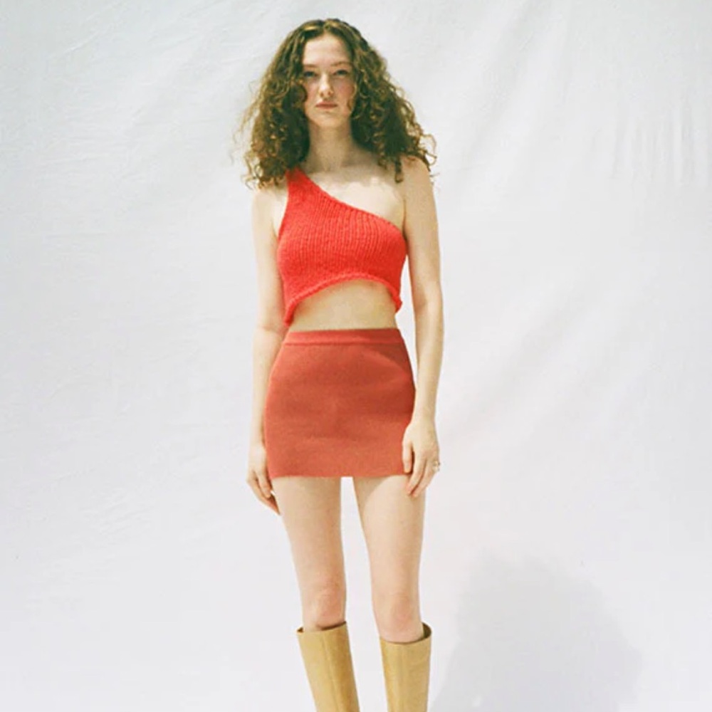 RED MEIER MINI Poloma wool knit mini skirt